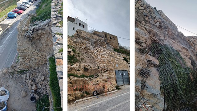 Εργασίες ασφαλείας  επί της οδού Μάρκου Βαμβακάρη