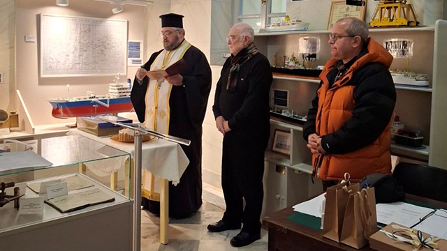 Κοπή πρωτοχρονιάτικης πίτας του Μουσείου Ναυτικής Παράδοσης Σύρου