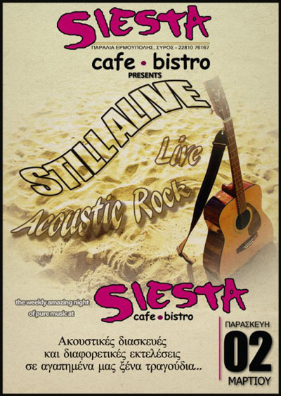 STILL ALIVE - Live [Acoustic Rock ] @ Siesta cafe-bistro