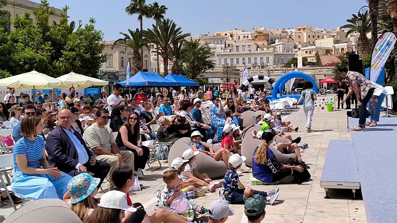 Eθνική δράση κατά της παιδικής παχυσαρκίας στην πλατεία Μιαούλη (video)